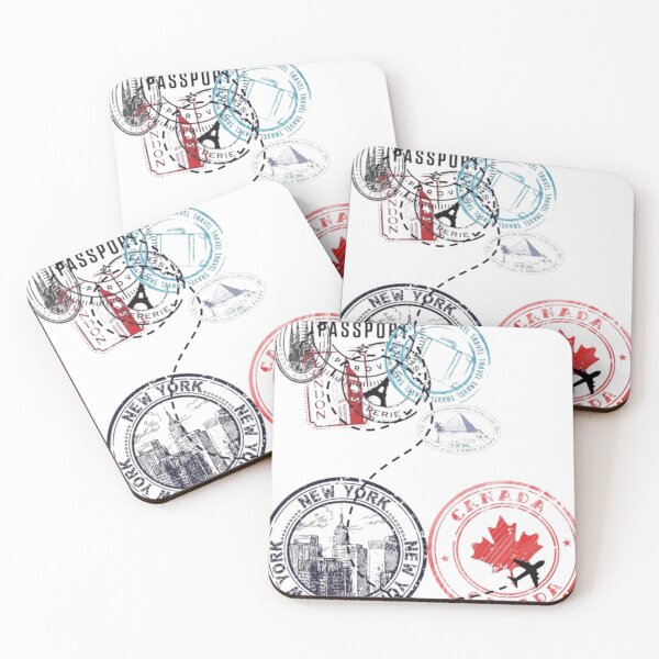 Artikelvorschau, Entfesselte Wanderlust: Ultimatives Passstempel-Design für Weltenbummler entworfen und verkauft von LIK IE'S.