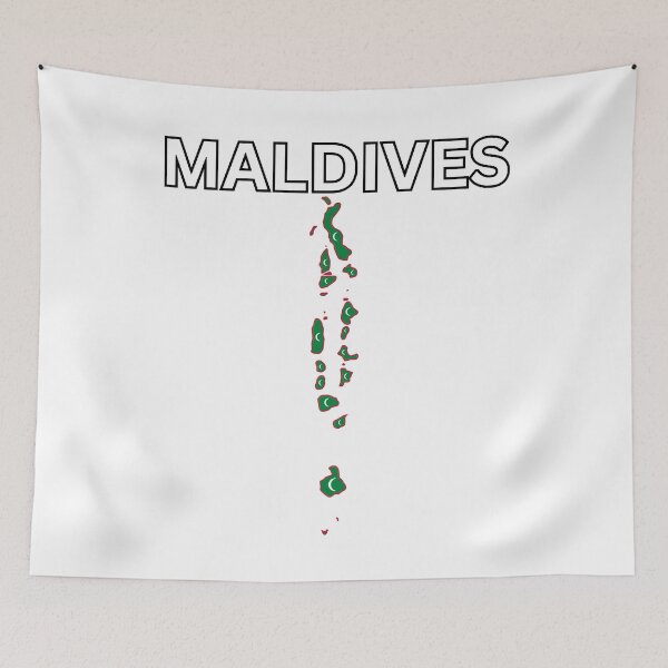 Item preview, Maldives Flag Map designed and sold by atomstartup.