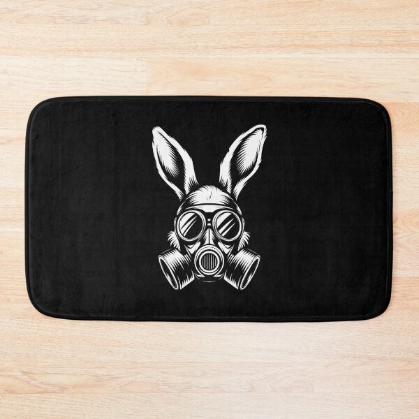 Item preview, Rabbit wearing a gas mask designed and sold by Gentle40Winks.