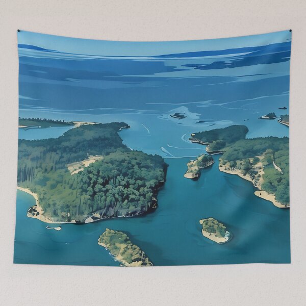 Item preview, Deception Pass Puget Sound (Graphic) designed and sold by flyscenicair.