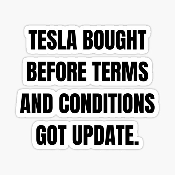Artikel-Vorschau von Tesla-Stoßstange gekauft, bevor die Geschäftsbedingungen aktualisiert wurden, designt und verkauft von raedlisam.