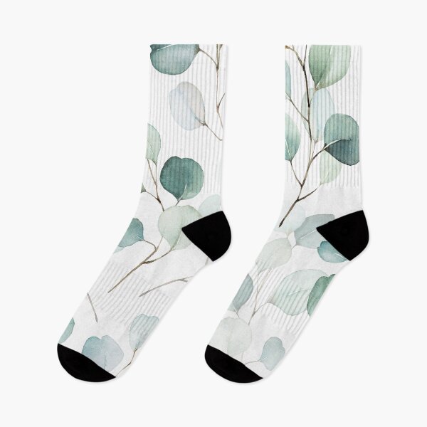 Item preview, Watercolor Eucalyptus branches, botanical art, green blue leaves designed and sold by synplus.