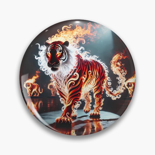 Item preview, Fire Tiger in the Flaming Forest designed and sold by Astralia.