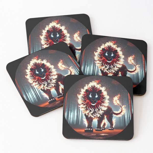 Item preview, Fire Lion in the Flaming Forest designed and sold by Astralia.