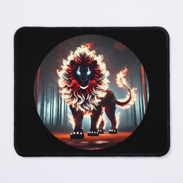 Item preview, Fire Lion in the Flaming Forest designed and sold by Astralia.