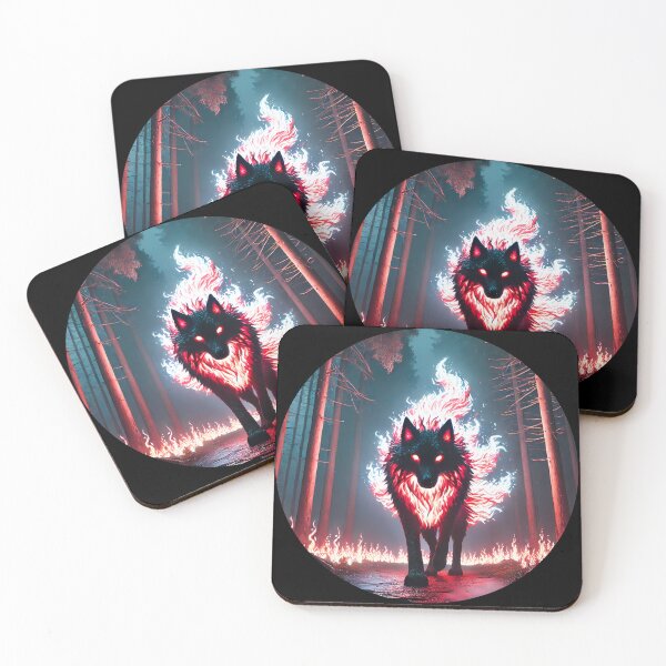 Item preview, Fire Wolf in the Burning Night designed and sold by Astralia.