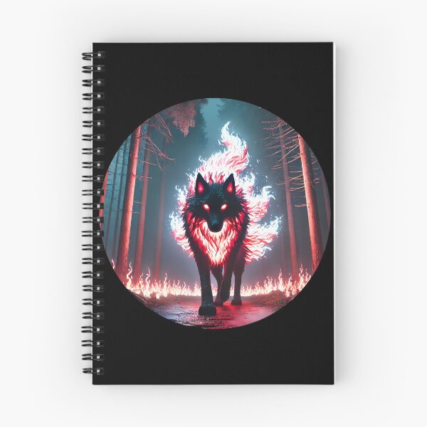 Item preview, Fire Wolf in the Burning Night designed and sold by Astralia.