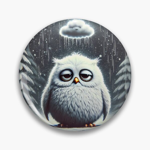 Item preview, Sad Owl in the Freezing Rain designed and sold by Astralia.