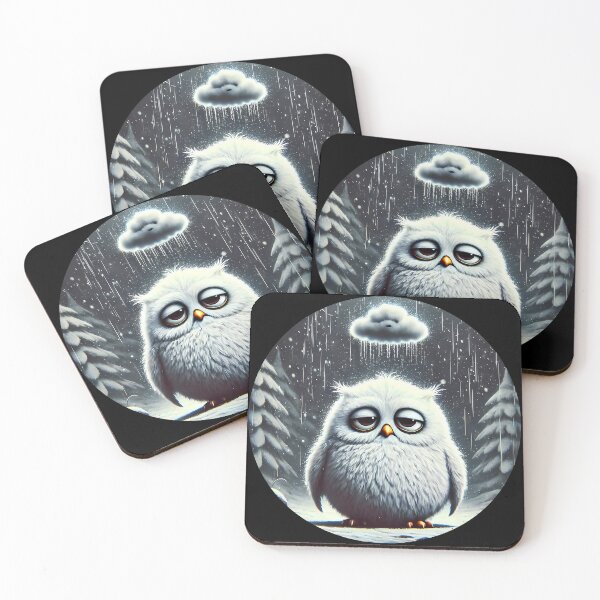 Item preview, Sad Owl in the Freezing Rain designed and sold by Astralia.
