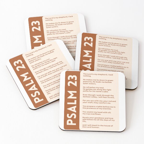 Item preview, Psalm 23 Full Bible Verse, Psalms For Peace, Psalms 23 Bible Verse Scripture For Comfort, Christian For Friends and Family designed and sold by InHisImageGifts.