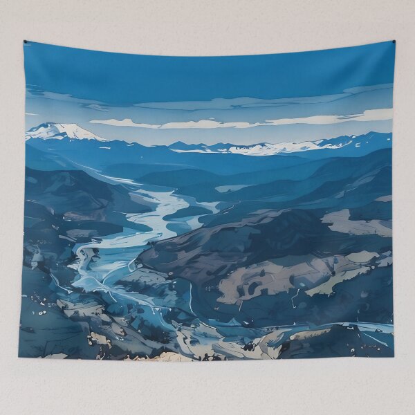 Item preview, Mount Saint Helens River Valley (Graphic) designed and sold by flyscenicair.