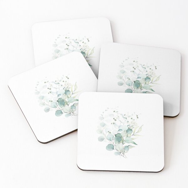 Item preview, Watercolor Eucalyptus, botanical art, green blue leaves, Art by Synplus designed and sold by synplus.