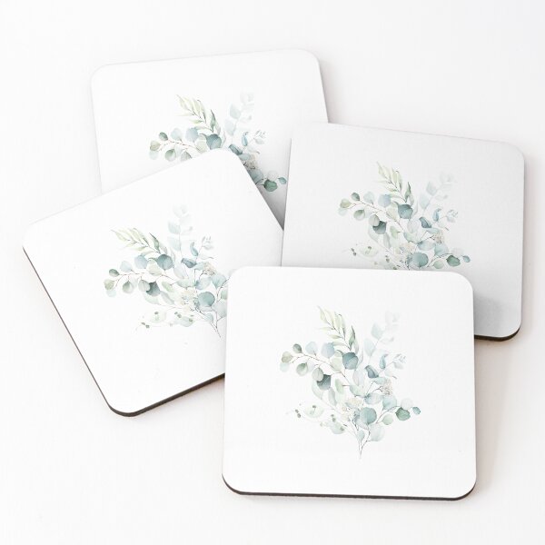 Item preview, Watercolor Eucalyptus 2, botanical art, green blue leaves, Art by Synplus designed and sold by synplus.