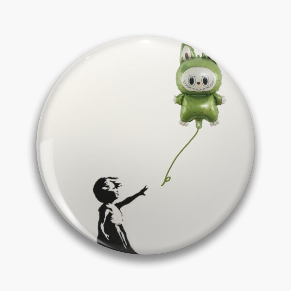 Item preview, Not banksy Girl in green labubu balloon by betojimenezart  designed and sold by Betojimenez13.