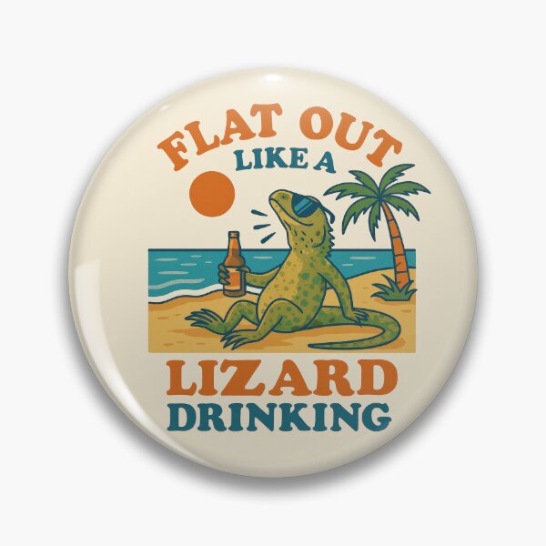 Item preview, Flat Out Like a Lizard Drinking – Aussie Beach Humor Design designed and sold by MRageebArt.