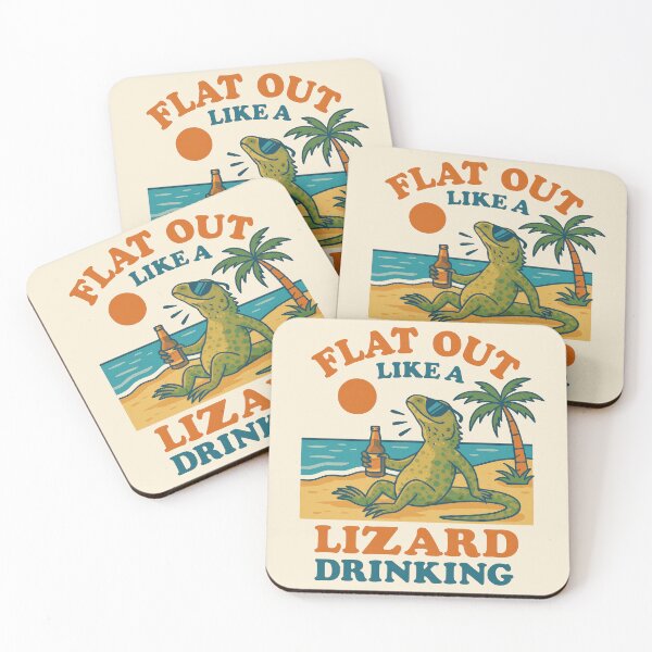 Item preview, Flat Out Like a Lizard Drinking – Aussie Beach Humor Design designed and sold by MRageebArt.