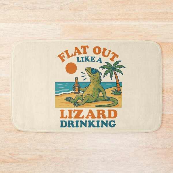 Item preview, Flat Out Like a Lizard Drinking – Aussie Beach Humor Design designed and sold by MRageebArt.