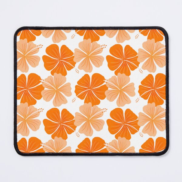 Item preview, Orange tropical hibiscus flower pattern designed and sold by Home Cyn Home.