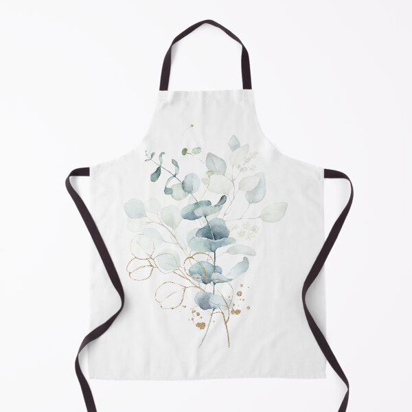 Item preview, Watercolor Eucalyptus, botanical art, green blue and gold leaves, Art by Synplus designed and sold by synplus.