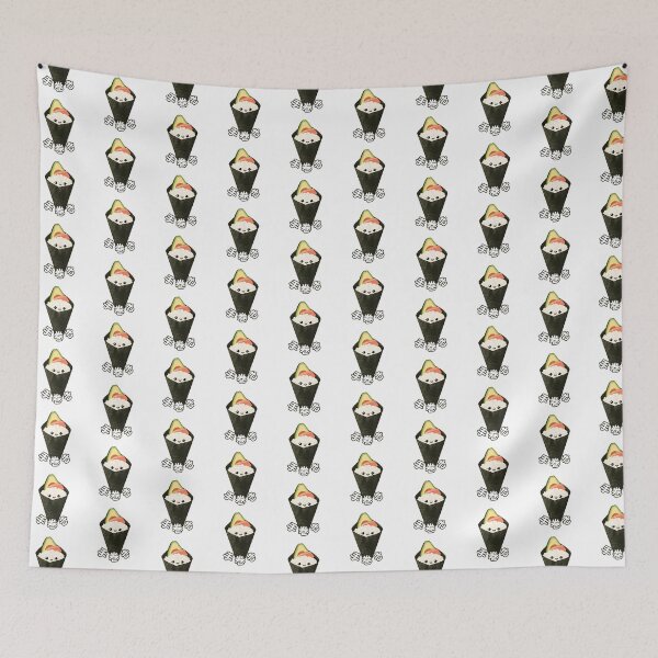 Item preview, Temaki Sushi Cute Sticker Japanese Food Illustration designed and sold by SaavedraDesign.