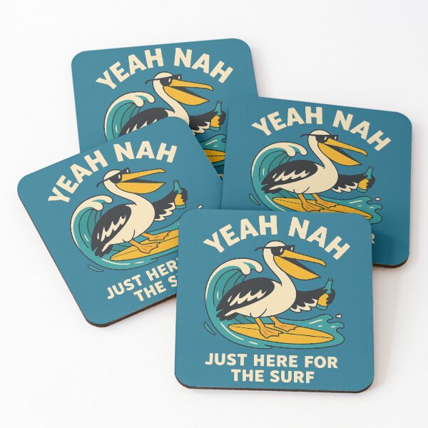 Item preview, Yeah Nah, Just Here for the Surf – Aussie Pelican Vibes designed and sold by MRageebArt.