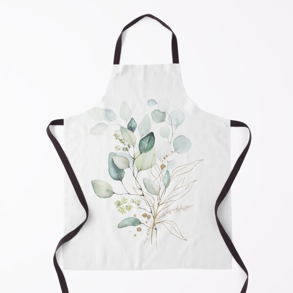 Item preview, Watercolor Eucalyptus 2, botanical art, green blue and gold leaves, Art by Synplus designed and sold by synplus.