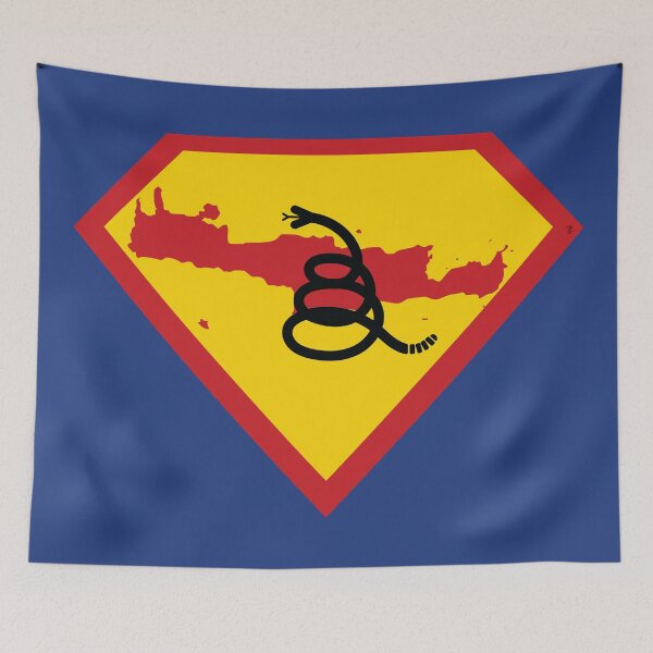 Item preview, CRETIAN CRETAN  SHIELD - Freedom Is The Superpower - Modern Gadsden Snake Flag - Dont Tread On Me SUPERHERO CRETE design designed and sold by pelagio.