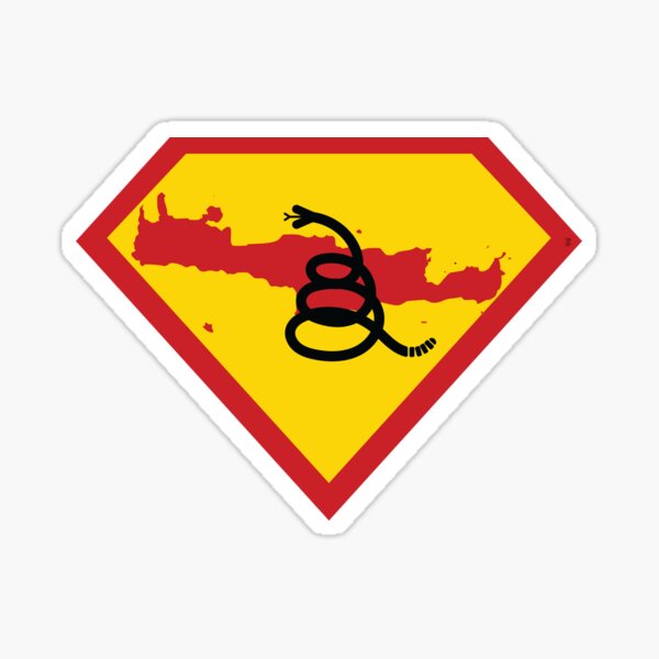 Item preview, CRETIAN CRETAN  SHIELD - Freedom Is The Superpower - Modern Gadsden Snake Flag - Dont Tread On Me SUPERHERO CRETE design designed and sold by pelagio.