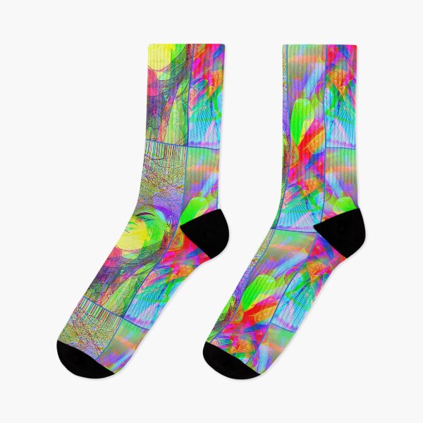 Item preview, Abstract Good Vibes Neon CowGirl Character designed and sold by OpalBlossom.