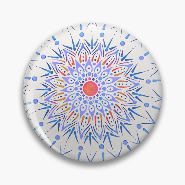 Artikelvorschau, Mandala rund, positiv blau/lila/rot entworfen und verkauft von EB-DigitalART.