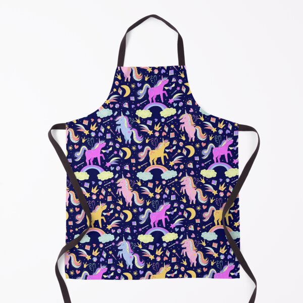 Item preview, Cute Magical Unicorns Rainbow Clouds Dark Blue Sky designed and sold by SandyMDesigns.