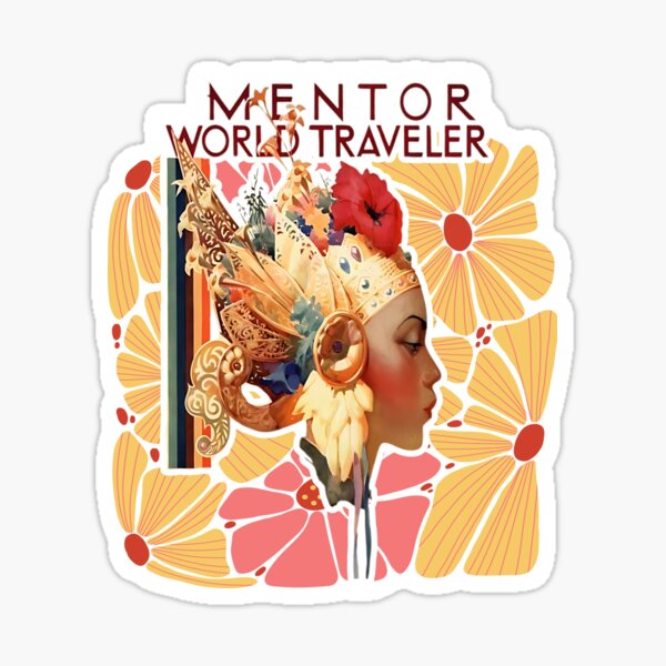 Vintage Art Deco Mentor World Traveler Sticker