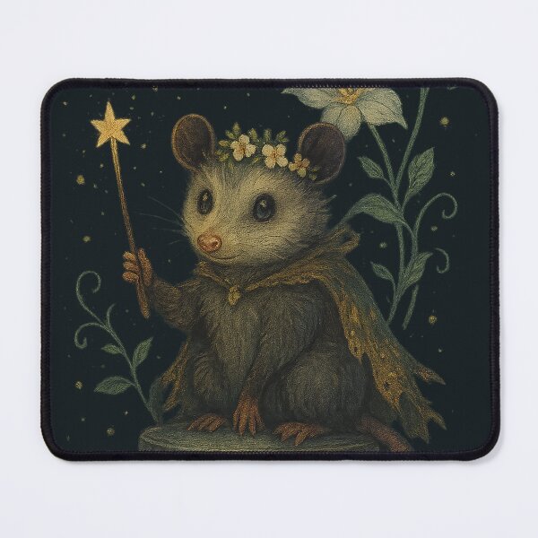 Item preview, Possum Bloom – Whimsical Trash Fairy Under Moonlight designed and sold by hitechmom.