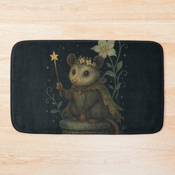 Item preview, Possum Bloom – Whimsical Trash Fairy Under Moonlight designed and sold by hitechmom.