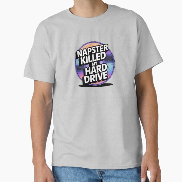 Item preview, Napster Killed My Hard Drive – Retro Piracy Tech Meme Design designed and sold by IntheLooop.