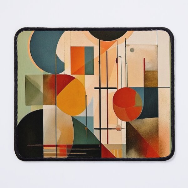 Item preview, Mid-Century Modern Abstract Painting – Geometric Shapes in Earth Tones – Retro Modern Art designed and sold by CattlettArt.