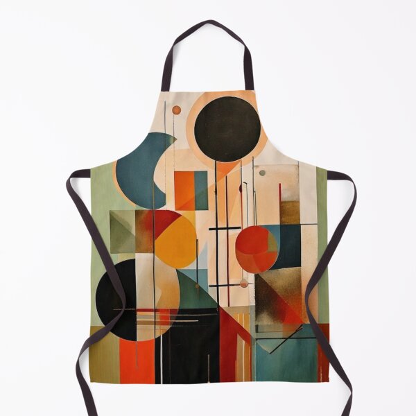 Item preview, Mid-Century Modern Abstract Painting – Geometric Shapes in Earth Tones – Retro Modern Art designed and sold by CattlettArt.