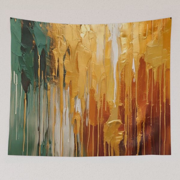 Item preview, Abstract Earth Tone Painting – Thick Dripping Paint – Modern Textured Art designed and sold by CattlettArt.