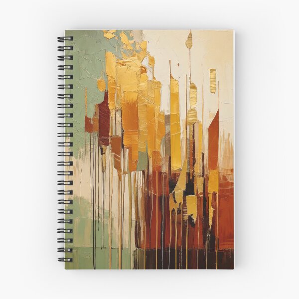 Item preview, Bauhaus Abstract Painting – Earth Tones with Dripping Thick Textured Paint – Modernist Art designed and sold by CattlettArt.