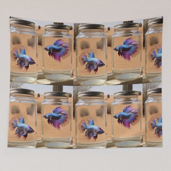 Item preview, Thai Fighting Fish: In a Flower Bottle Desert View designed and sold by Tonphiarts.
