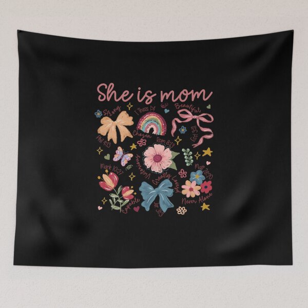Item preview, Boho Floral She is Mom Mothers Day Wildflower Coquette designed and sold by MOHITSALVI.