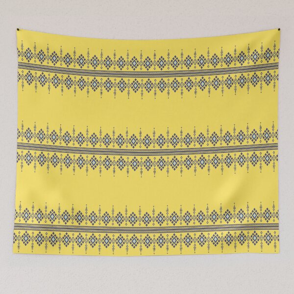 Item preview, ethnic Yellow tribal background. Seamless tribal pattern. designed and sold by ArtBySunnyVivy.