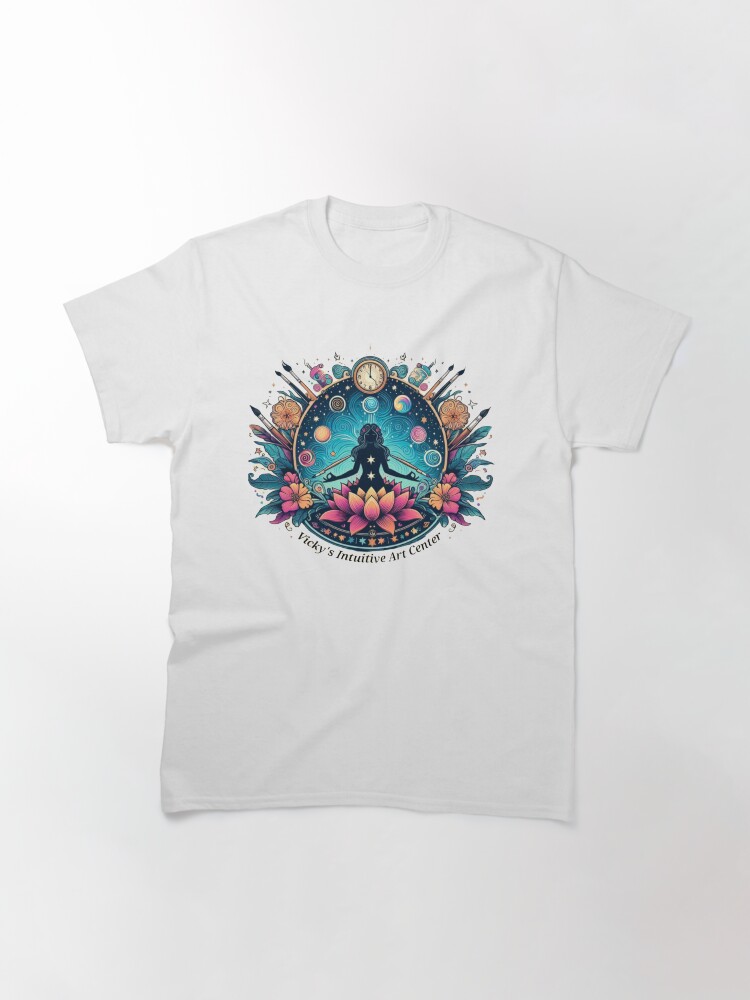 Thumbnail 3 of 7, Classic T-Shirt, This is the logo for Vicky's Intuitive Arts Center designed and sold by Ladyinthemitten.
