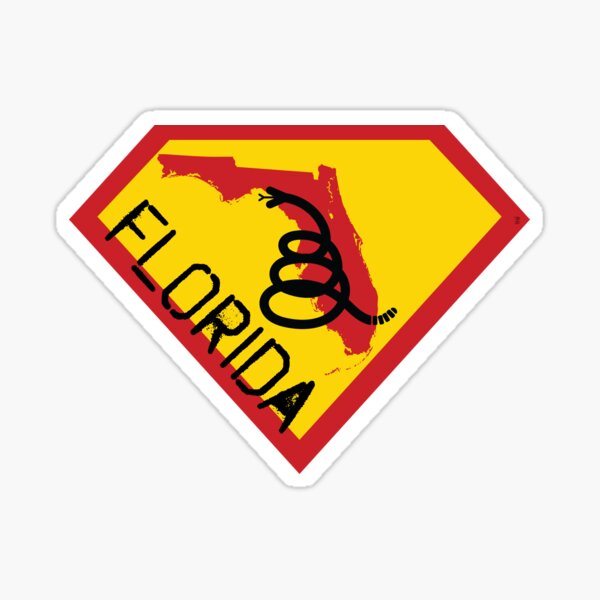 Item preview, FLORIDIAN  SHIELD - Freedom Is The Superpower - Modern Gadsden Snake Flag - Dont Tread On Me SUPERHERO FLORIDA spellout design designed and sold by pelagio.