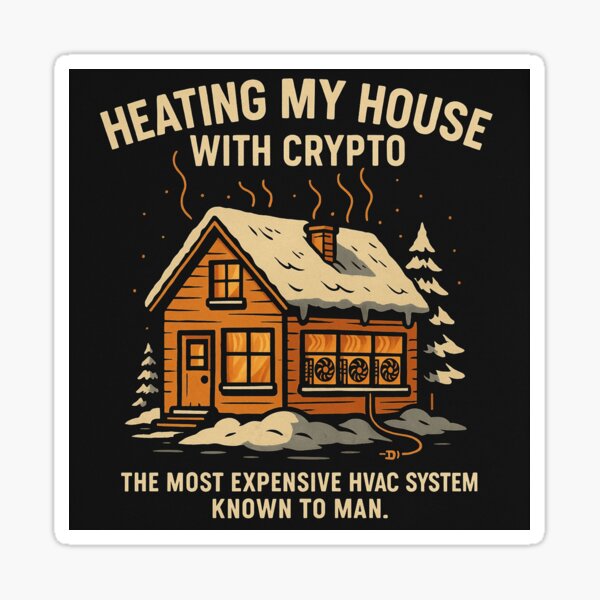 Item preview, Heating My House with Crypto – Canadian Mining Humor Shirt designed and sold by RandomShops.