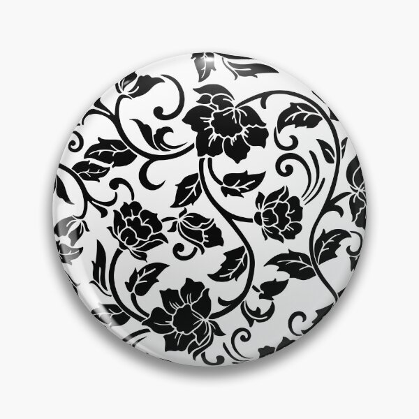 Item preview, Black Swirling Flowers designed and sold by Rad Yellow & Blue.