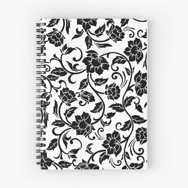 Item preview, Black Swirling Flowers designed and sold by Rad Yellow & Blue.