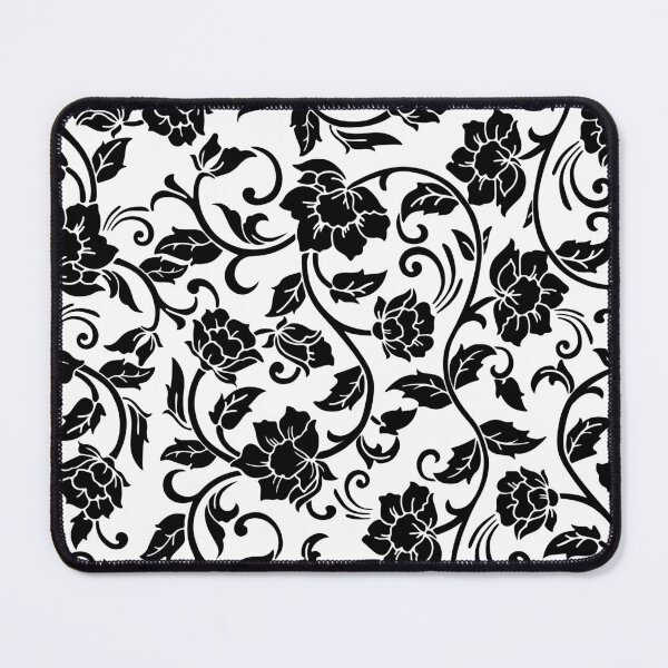 Item preview, Black Swirling Flowers designed and sold by Rad Yellow & Blue.