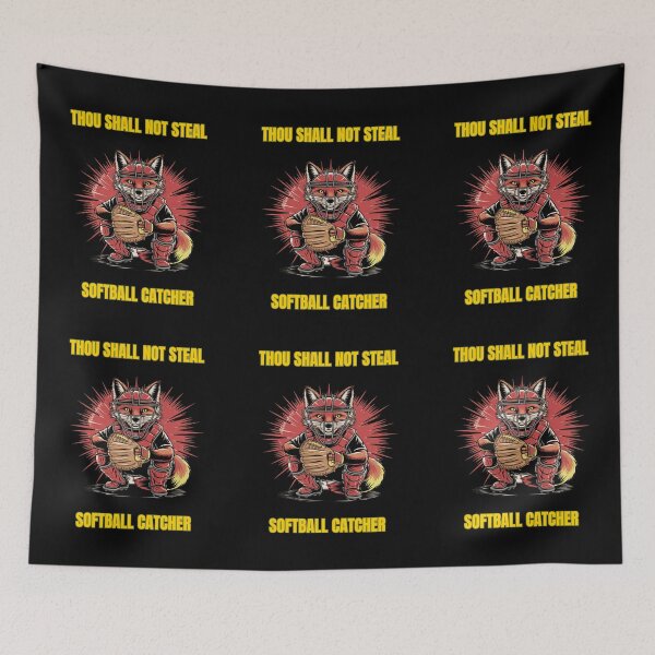 Item preview, Thou Shall Not Steal Softball Catcher designed and sold by TrendsLook.
