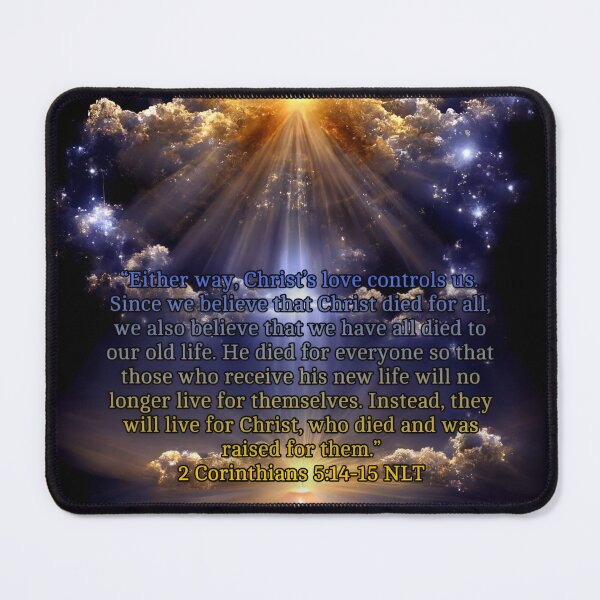 Item preview, 2 Corinthians 5:14-15 NLT - jctbv designed and sold by JCTRUTHERshop.
